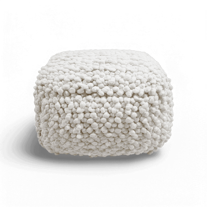 Nexus Cream Woven Pouf