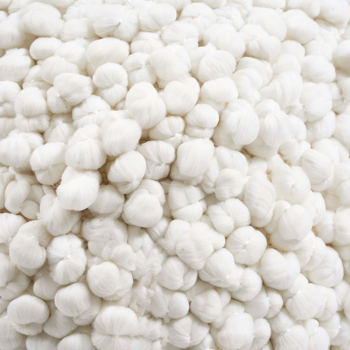 Nexus Cream Woven Pouf