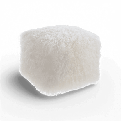 Regal Sheep White Pouf