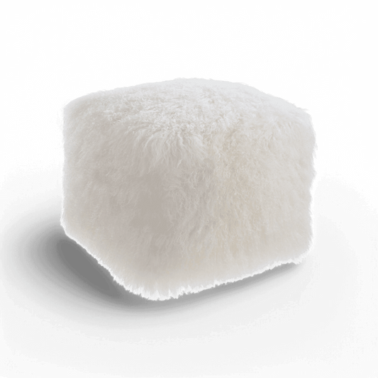 Regal Sheep White Pouf