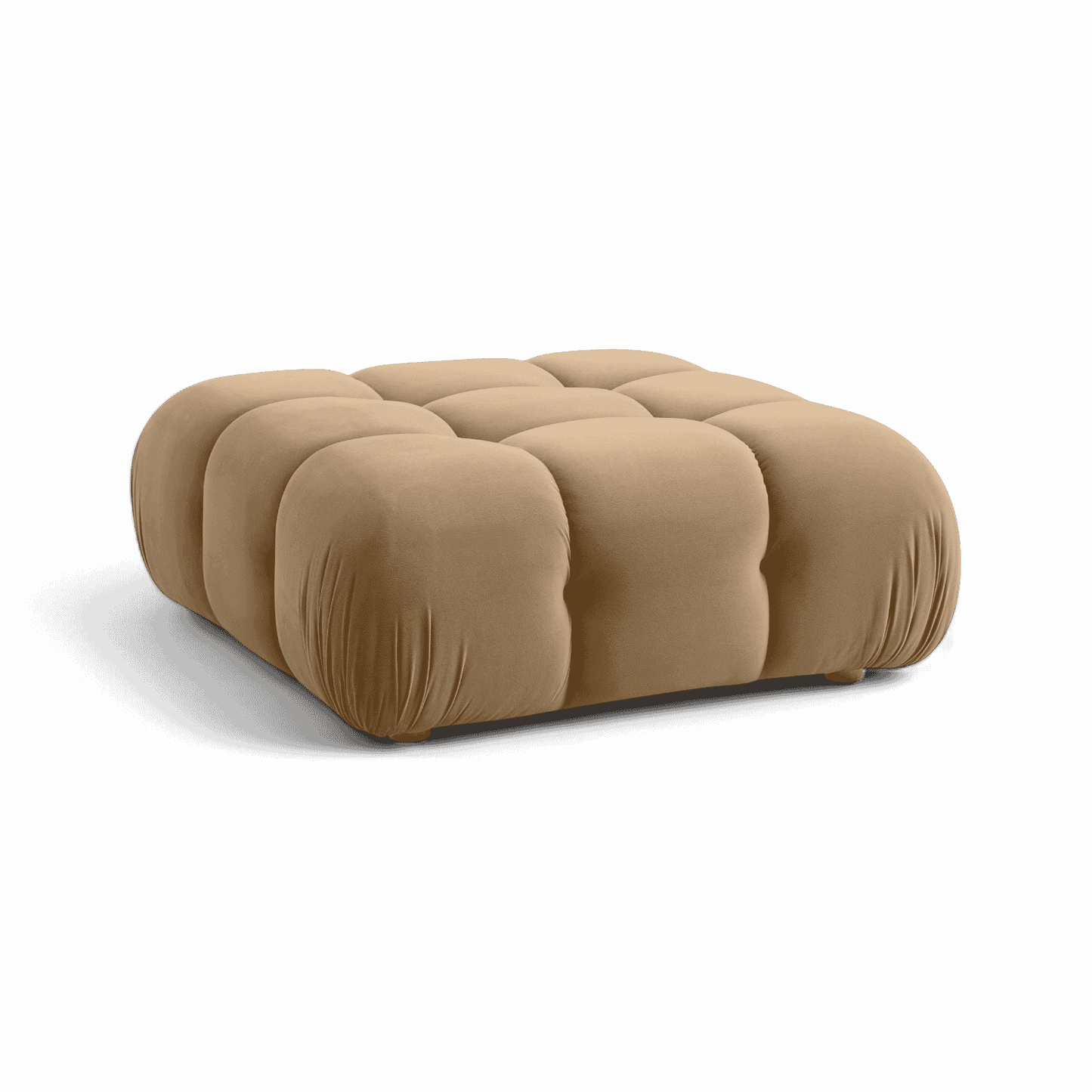Solace Camel Velvet Modular Ottoman