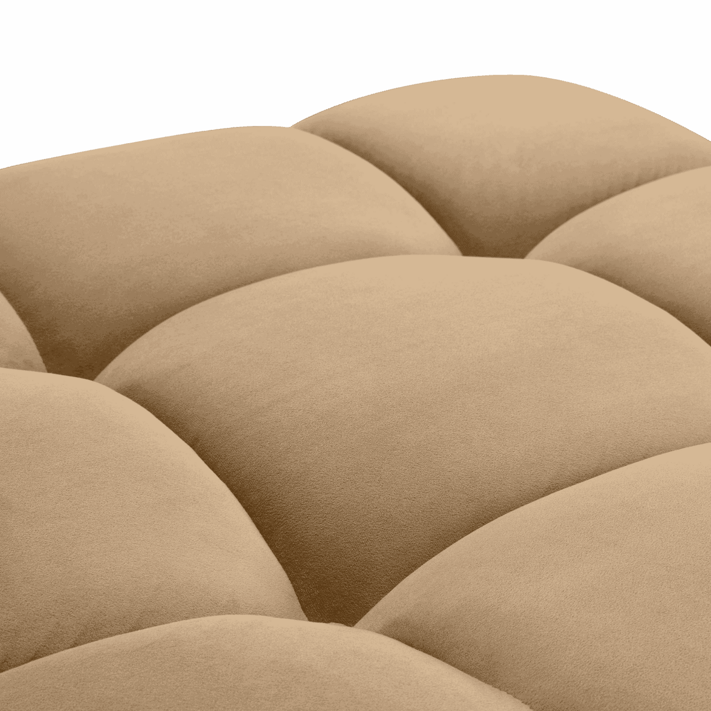 Solace Camel Velvet Modular Ottoman