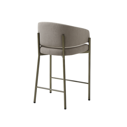Oxford Counter Stool Mocha & Brass Frame