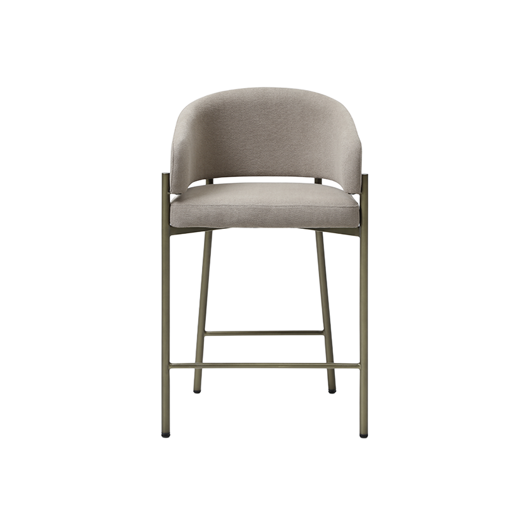 Oxford Counter Stool Mocha & Brass Frame