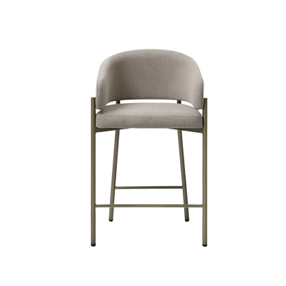 Oxford Counter Stool Mocha & Brass Frame