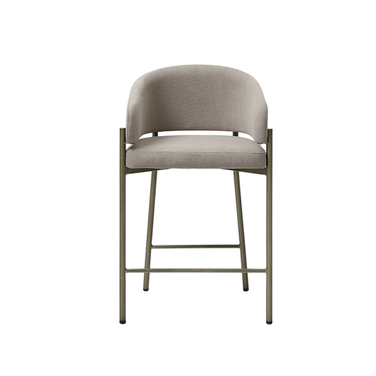 Oxford Counter Stool Mocha & Brass Frame