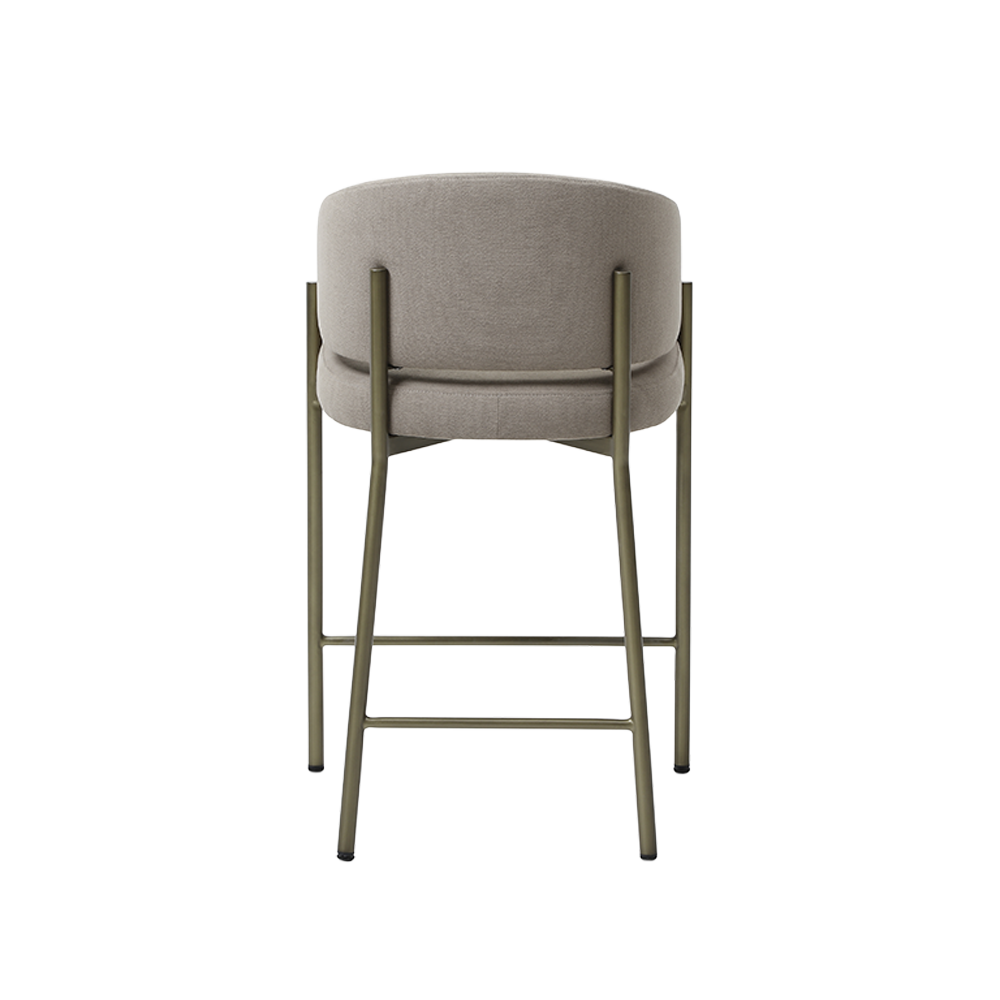 Oxford Counter Stool Mocha & Brass Frame