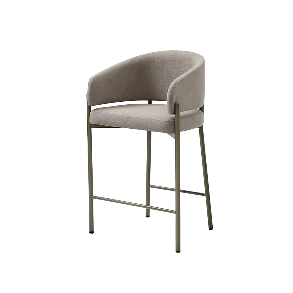 Oxford Counter Stool Mocha & Brass Frame