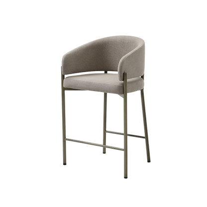 Oxford Counter Stool Mocha & Brass Frame