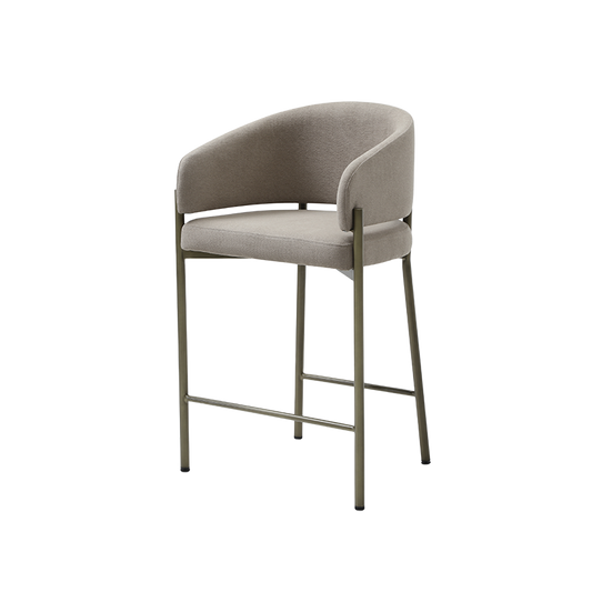 Oxford Counter Stool Mocha & Brass Frame