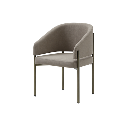 Oxford Dining Chair Mocha & Brass Frame