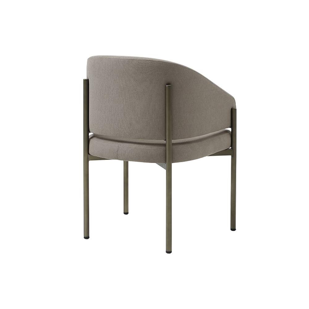 Oxford Dining Chair Mocha & Brass Frame