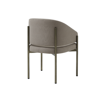 Oxford Dining Chair Mocha & Brass Frame