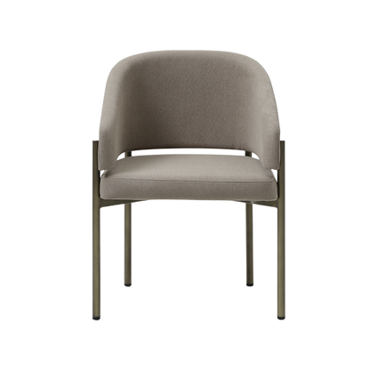 Oxford Dining Chair Mocha & Brass Frame