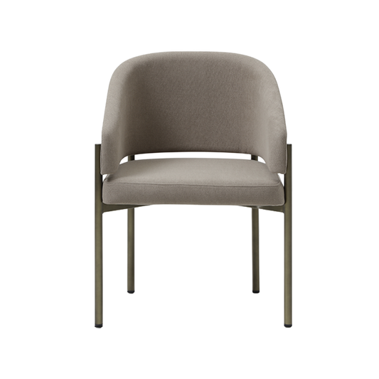 Oxford Dining Chair Mocha & Brass Frame