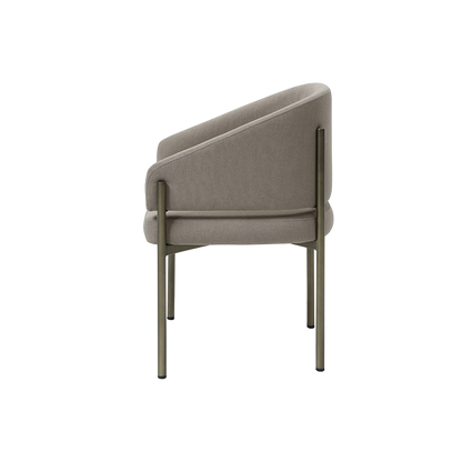 Oxford Dining Chair Mocha & Brass Frame