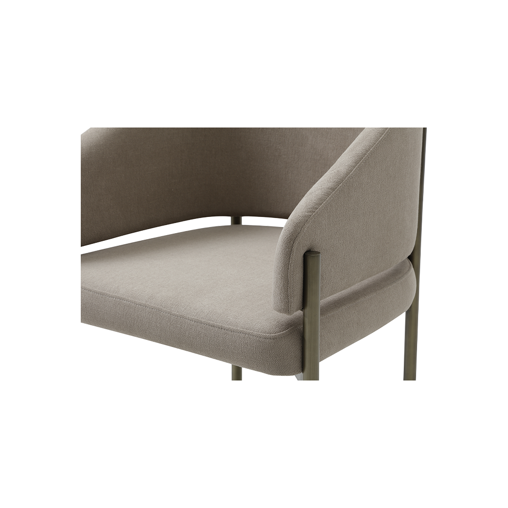 Oxford Dining Chair Mocha & Brass Frame