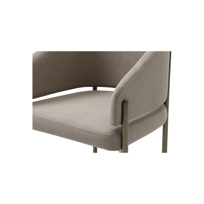 Oxford Dining Chair Mocha & Brass Frame