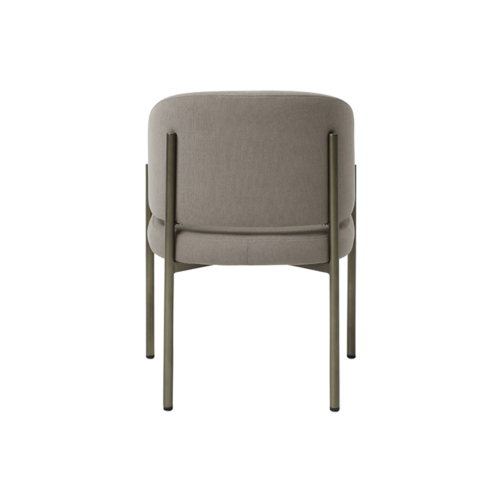 Oxford Dining Chair Mocha & Brass Frame