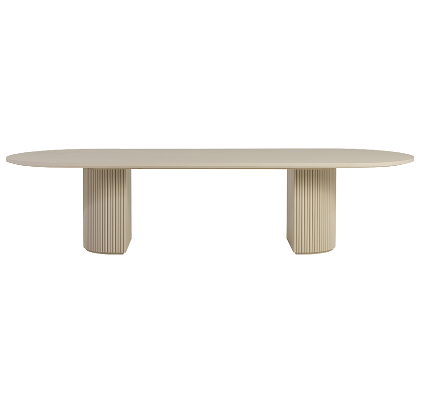 Oxford Rectangular XL Dining Table Alabaster