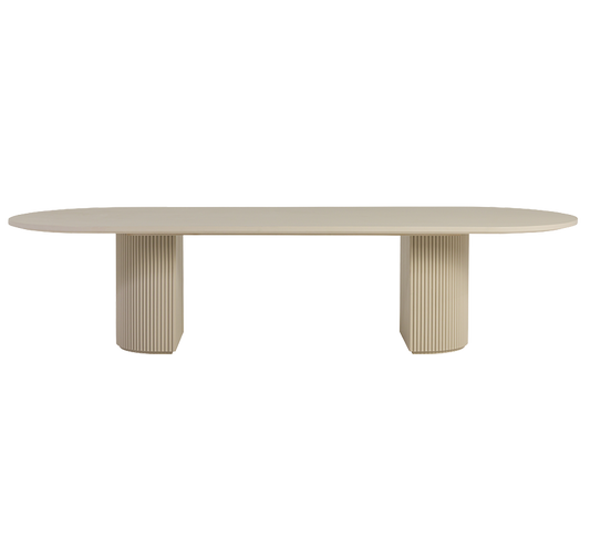 Oxford Rectangular XL Dining Table Alabaster