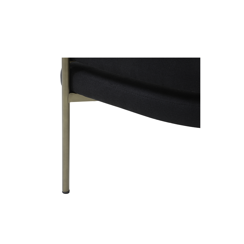 Oxford Dining Chair Black & Brass Frame