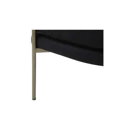 Oxford Dining Chair Black & Brass Frame