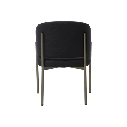Oxford Dining Chair Black & Brass Frame