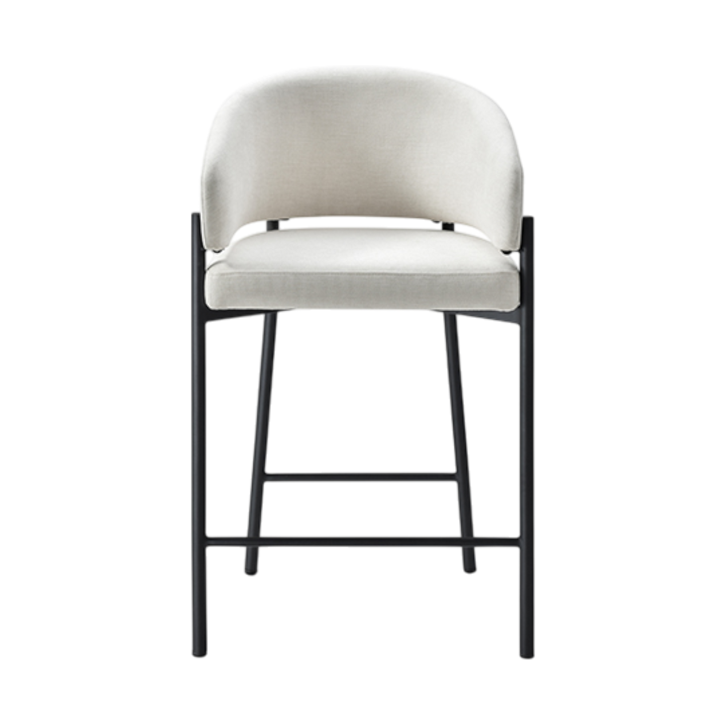 Oxford Counter Stool Off White & Black Frame