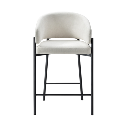 Oxford Counter Stool Off White & Black Frame