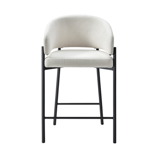 Oxford Counter Stool Off White & Black Frame