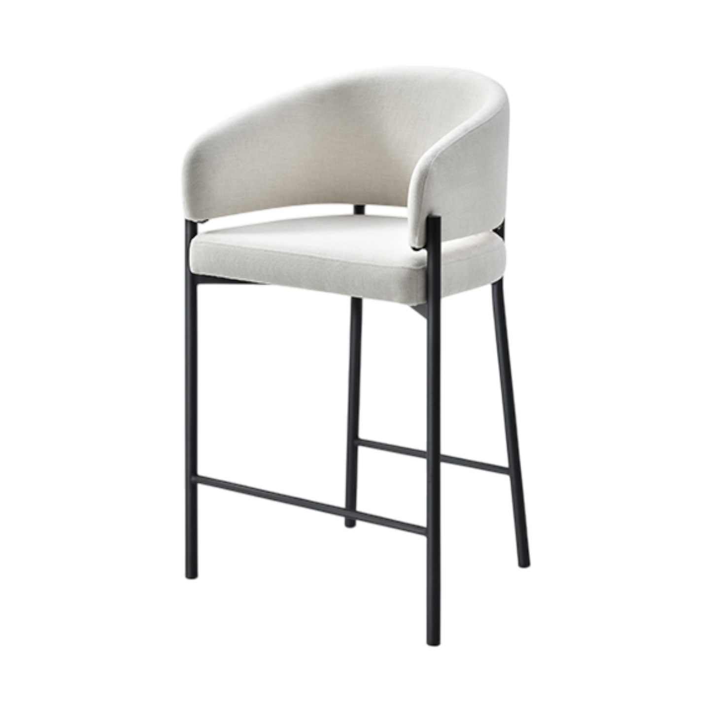 Oxford Counter Stool Off White & Black Frame