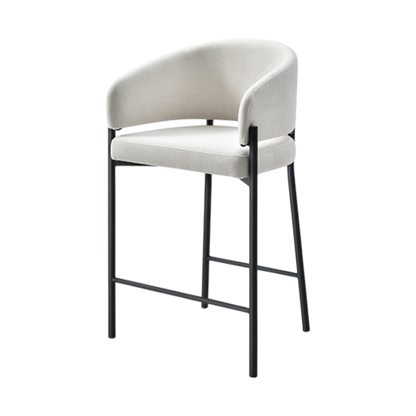 Oxford Counter Stool Off White & Black Frame