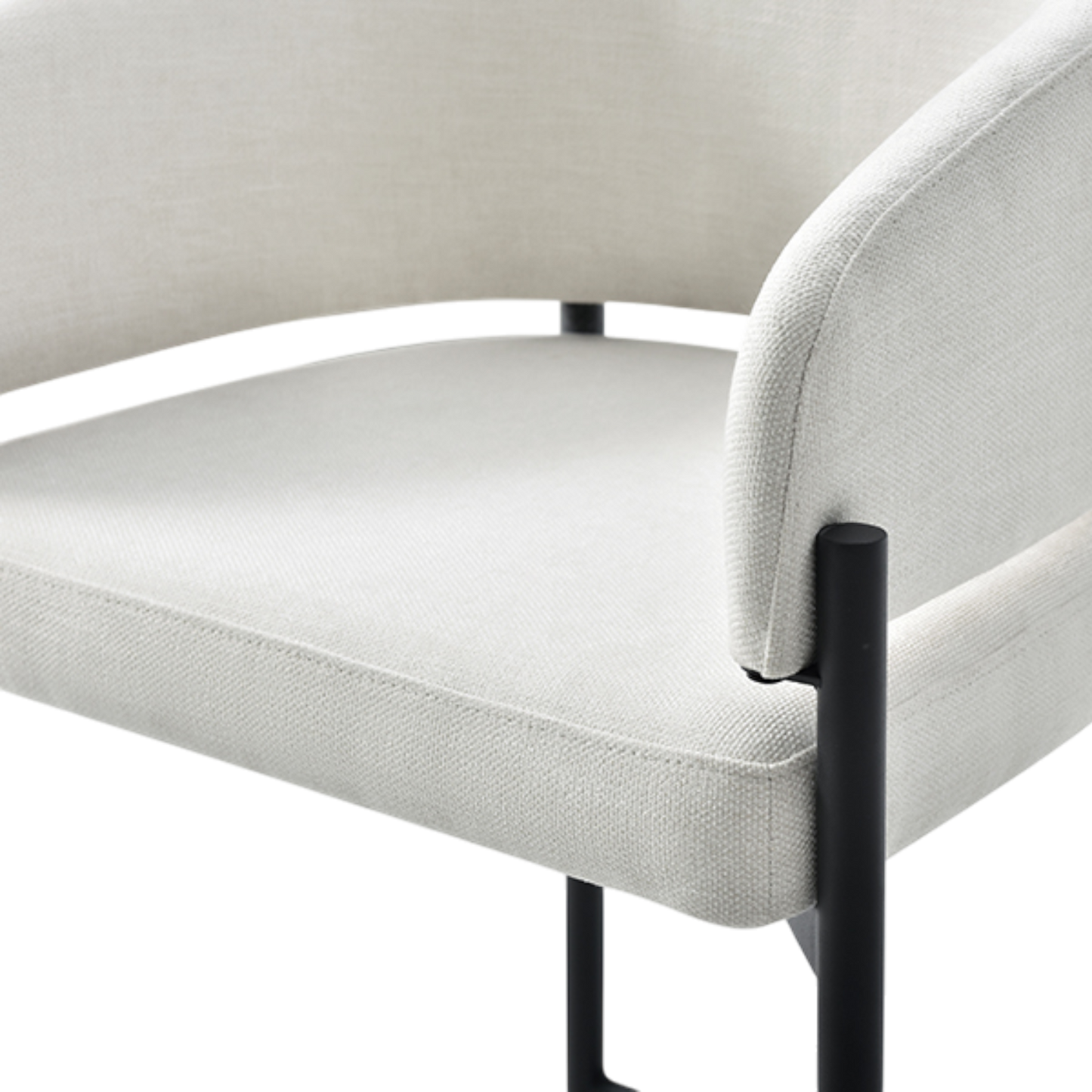 Oxford Counter Stool Off White & Black Frame