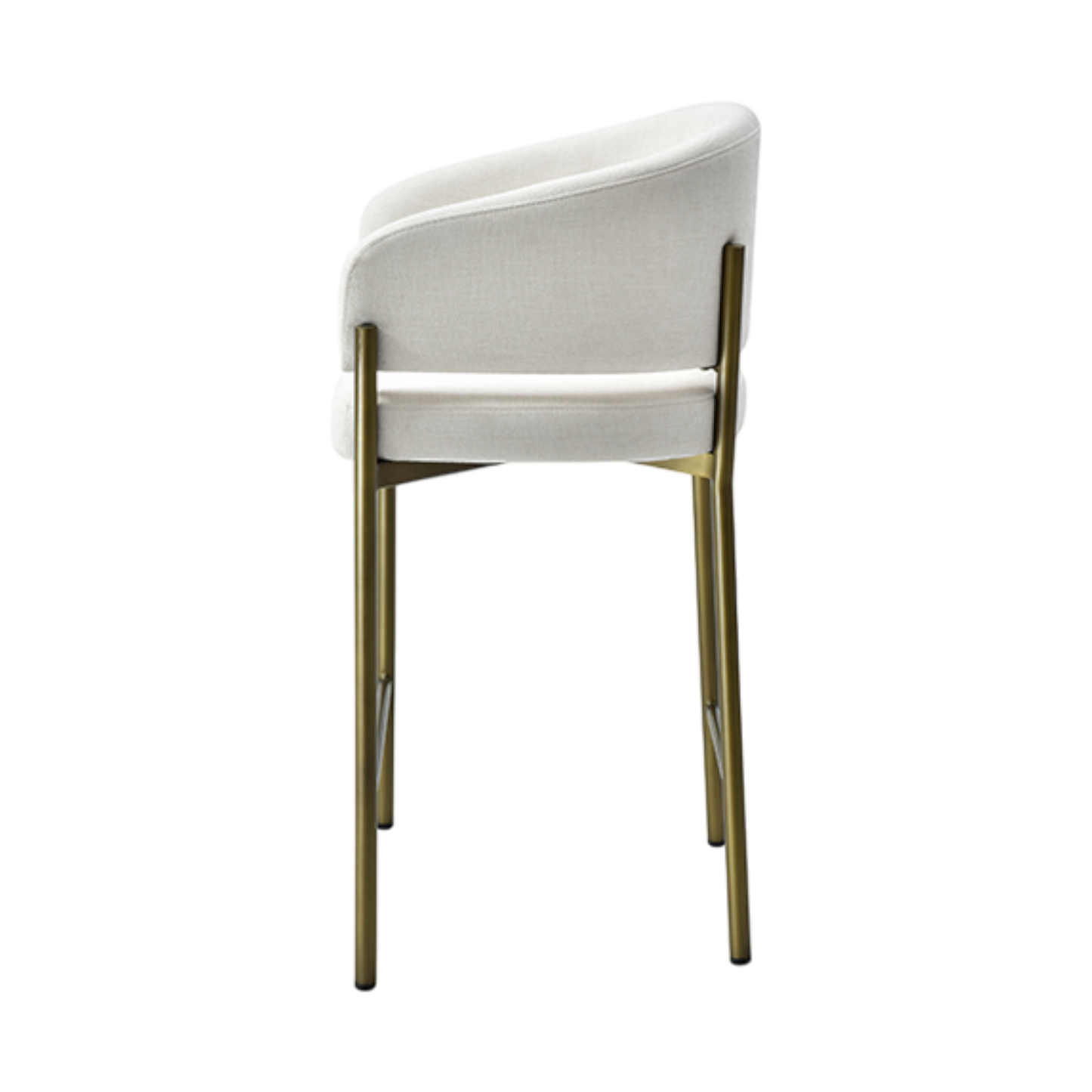Oxford Counter Stool Off White & Brass Frame