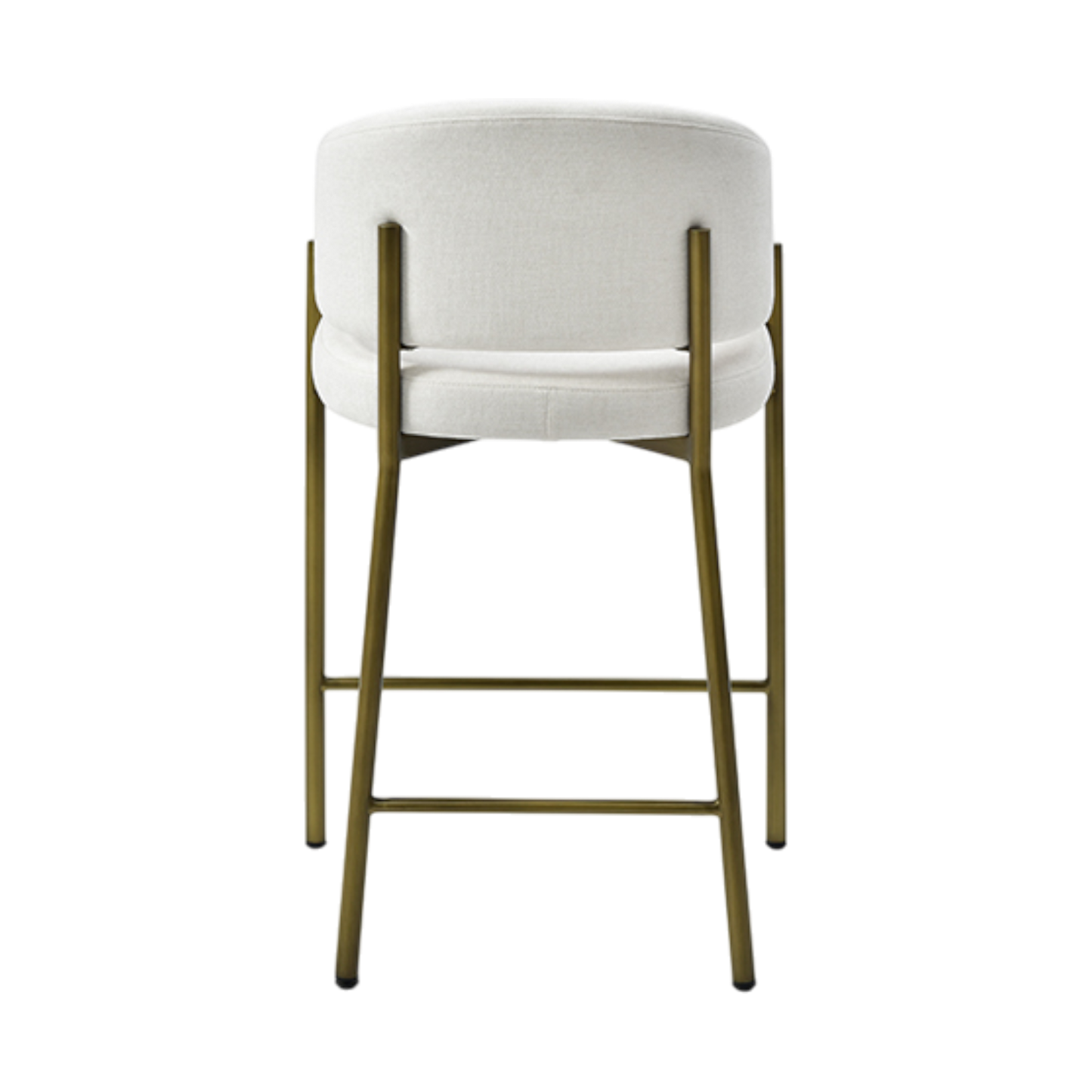 Oxford Counter Stool Off White & Brass Frame