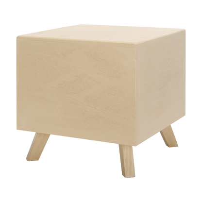 Zahara square small Pet Bed Beige