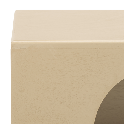 Zahara square small Pet Bed Beige