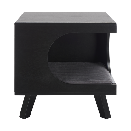 Zahara square small Pet Bed Black