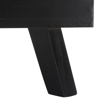 Zahara square small Pet Bed Black