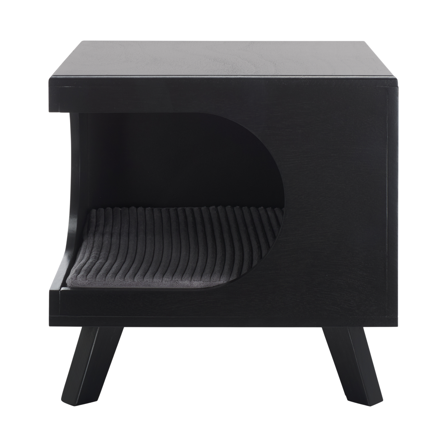Zahara square small Pet Bed Black