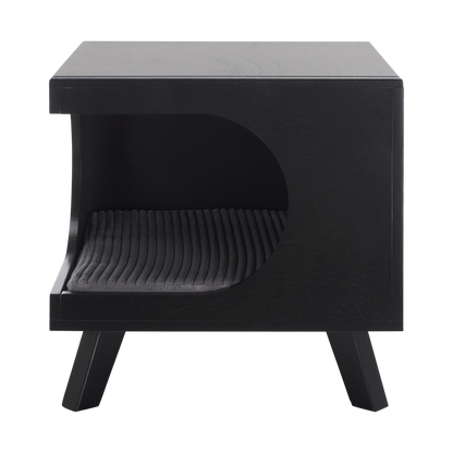 Zahara square small Pet Bed Black