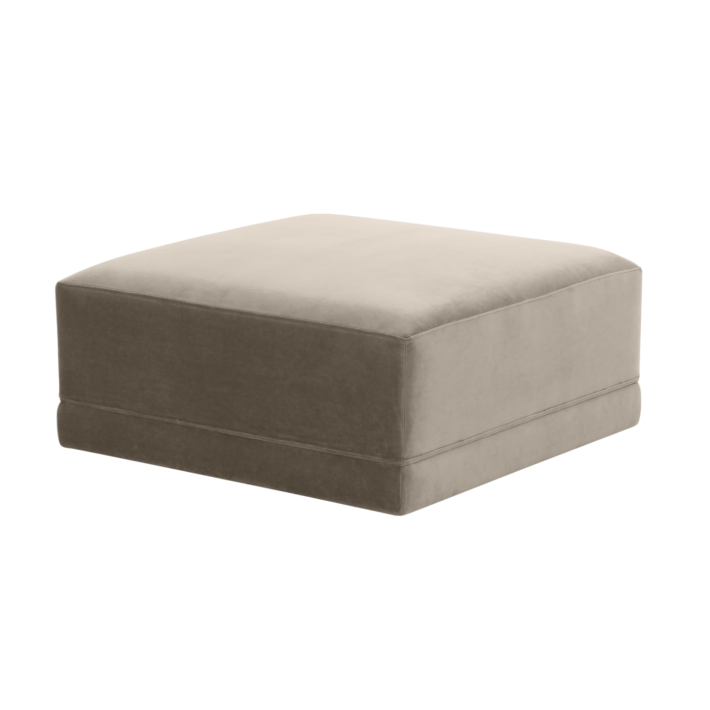 Valerio Velvet Ottoman Taupe