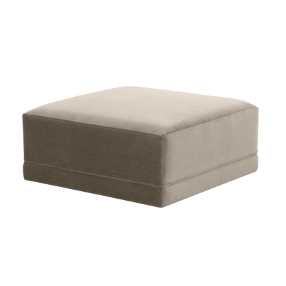 Valerio Velvet Ottoman Taupe