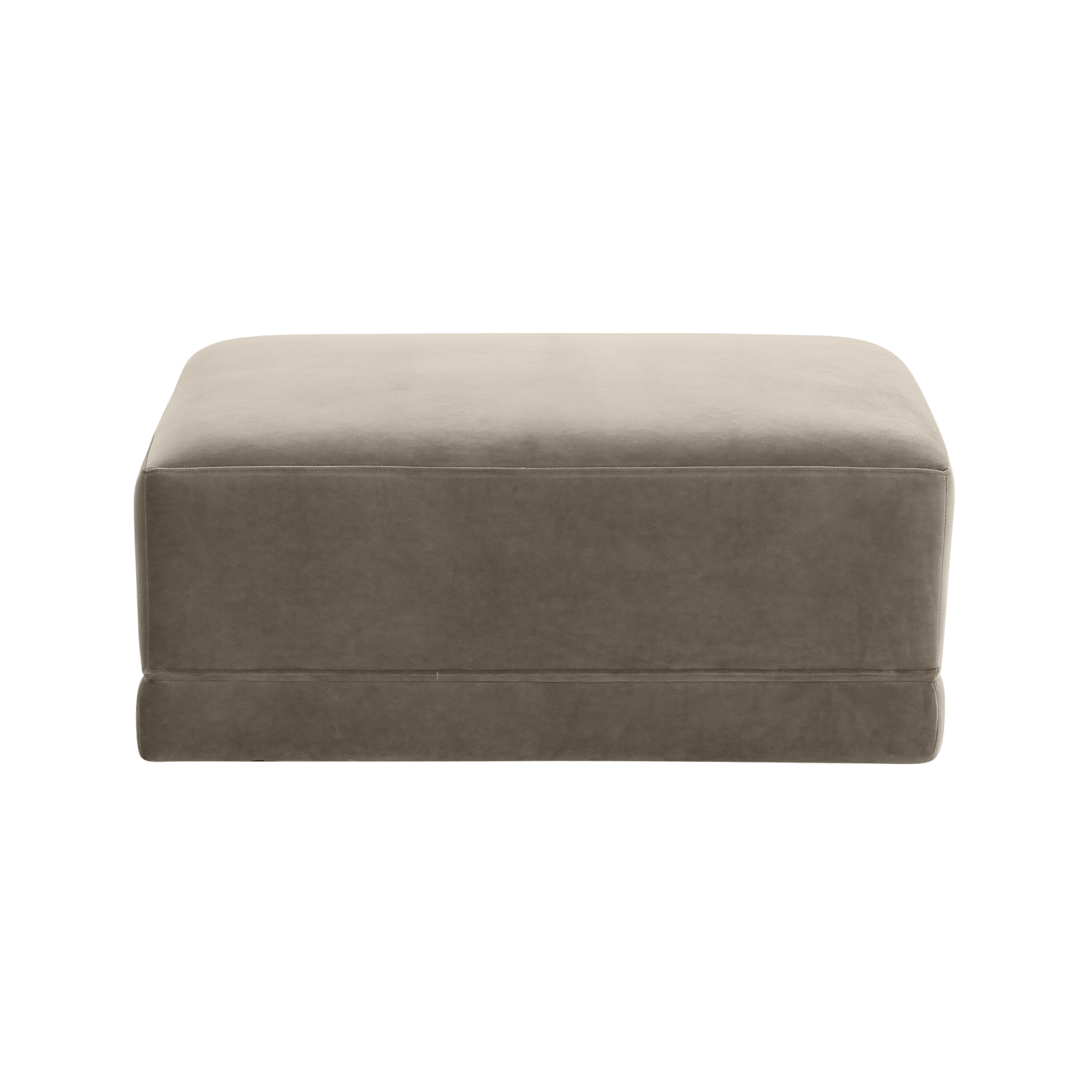 Valerio Velvet Ottoman Taupe