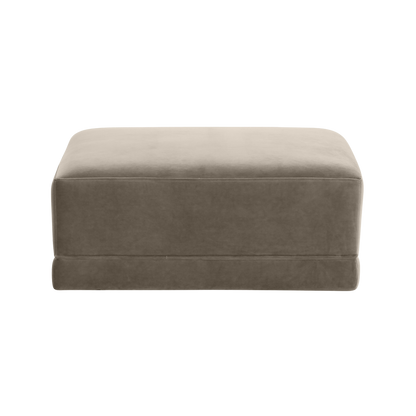 Valerio Velvet Ottoman Taupe