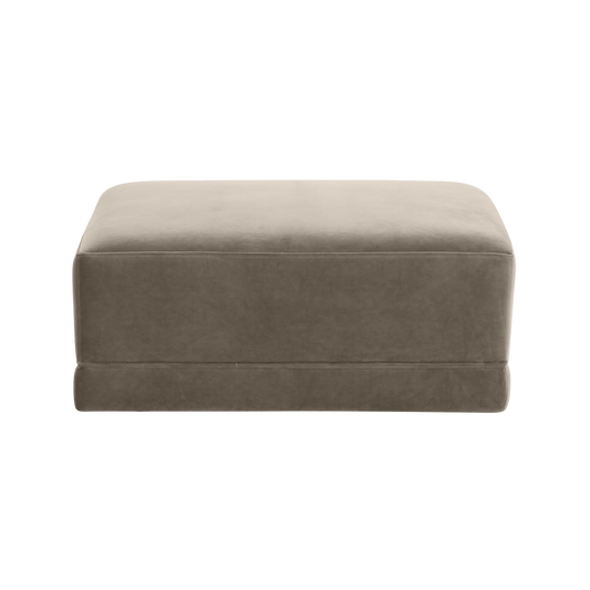 Valerio Velvet Ottoman Taupe