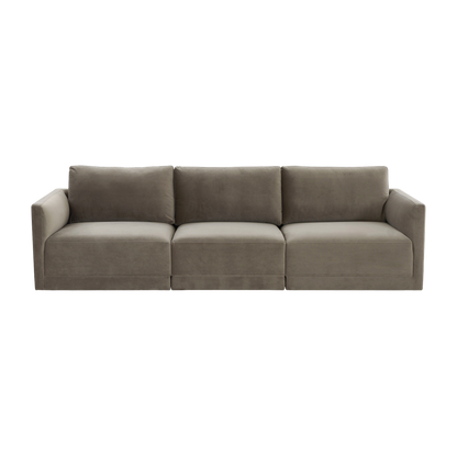 Valerio Velvet Modular Sofa Taupe