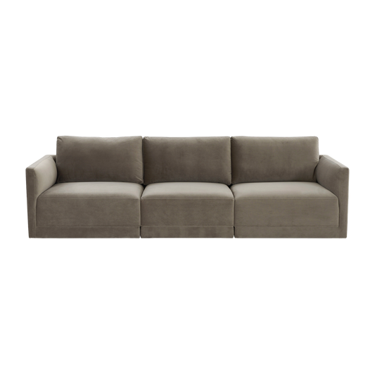 Valerio Velvet Modular Sofa Taupe