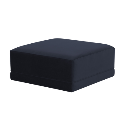 Valerio Velvet Ottoman Navy